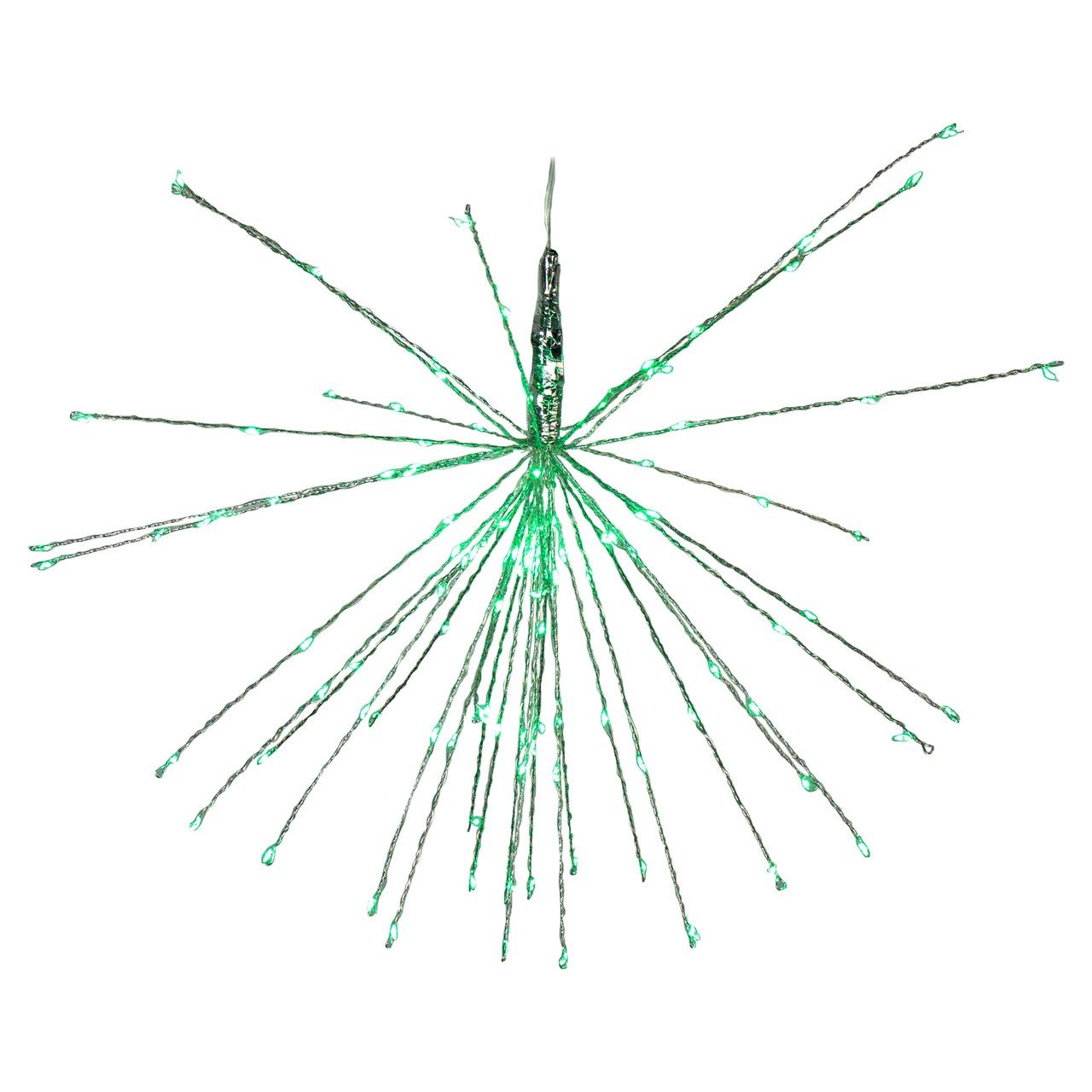 Northlight LED Lighted Firework Wire Branch Hanging Decor - Green - 20"